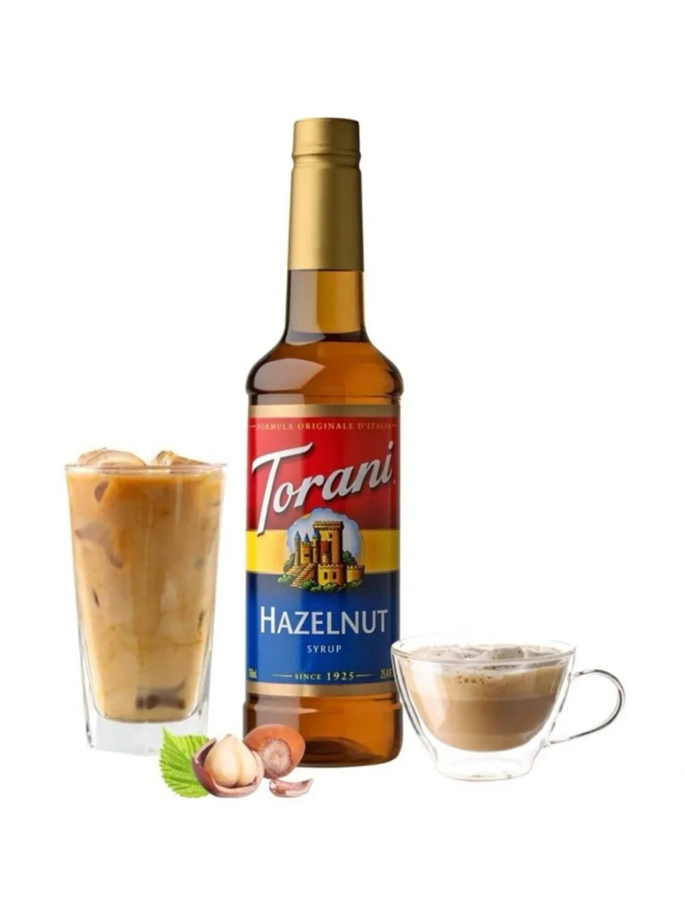 Torani Hazelnut Syrup, 750 ml 25.4 OZ G-Hazelnut Exp Date: April 7. 2027